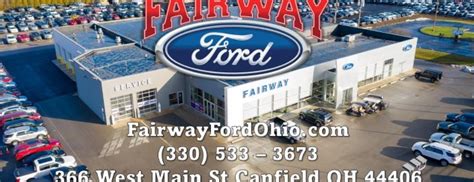 Fairway ford ohio - 366 W MAIN ST. CANFIELD, OH 44406. 330-533-3673, ext. 1438. Featured Products. 2021+ F150 Trailer Brake Controller (ML3Z-19H332-AB) View Details. Brand: 2021 2022 …